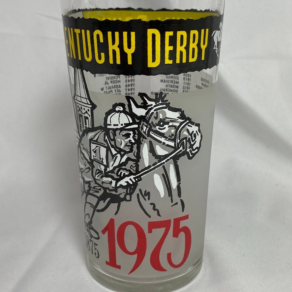 VNTG KENTUCKY DERBY 1975 CHURCHILL DOWNS Official Commem Mint Julep GLASS - NEW